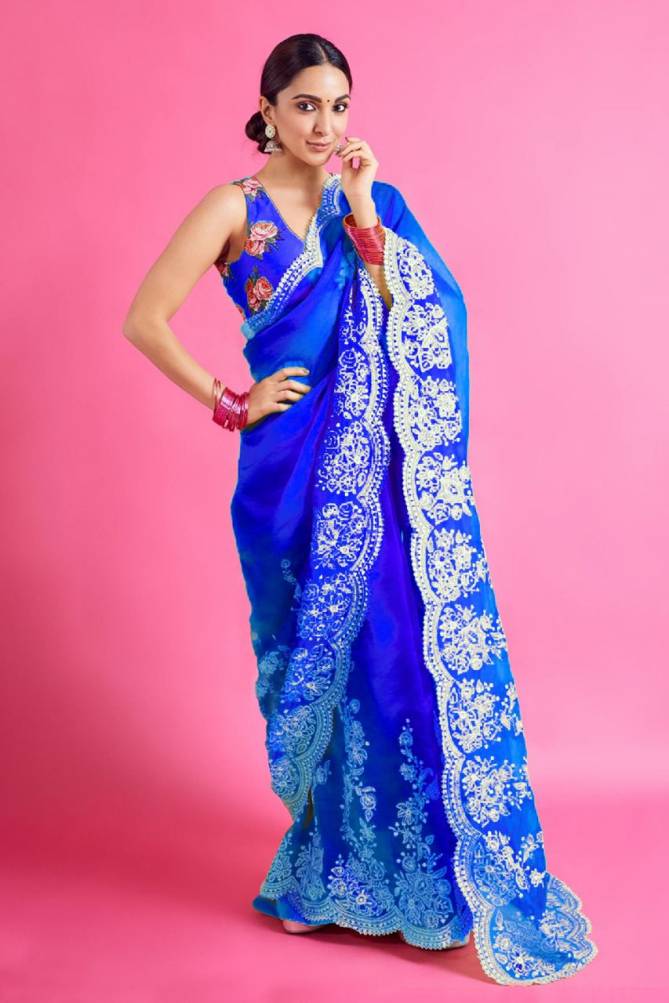 Vivera Kiara Fancy Party Wear Organza Net Designer Saree Collection